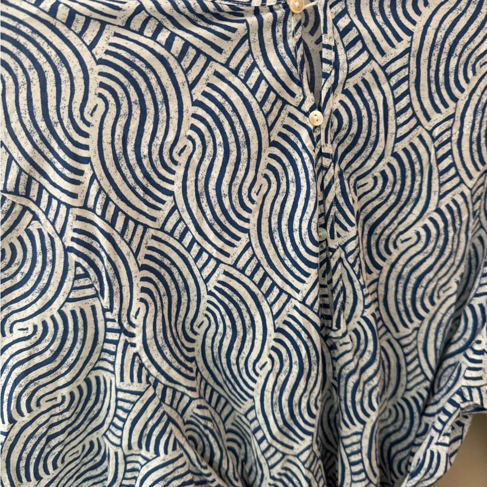 H&M Blue and White Long Sleeve Dress - Picture 4 of 8